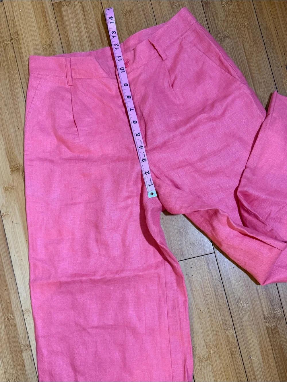 Reformation Tommy Snapdragon Pink Linen Pants Size 6P